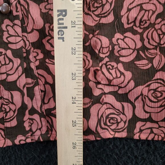 Apt 9 Womens Blouse Multi-Color Size Medium 100% Polyester Buttons - Picture 4 of 12